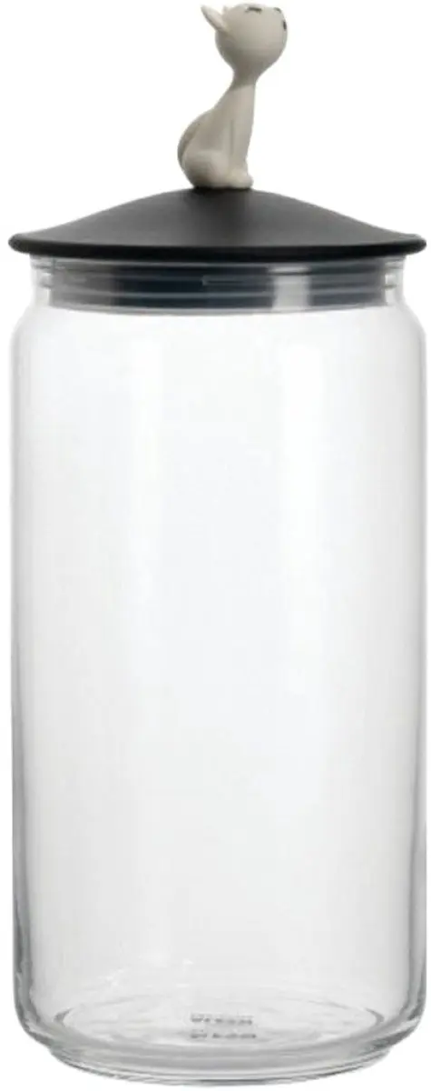 Alessi MioJar Voorraadbus 1,5L - Zwart/Transparant - afbeelding 2 van 2