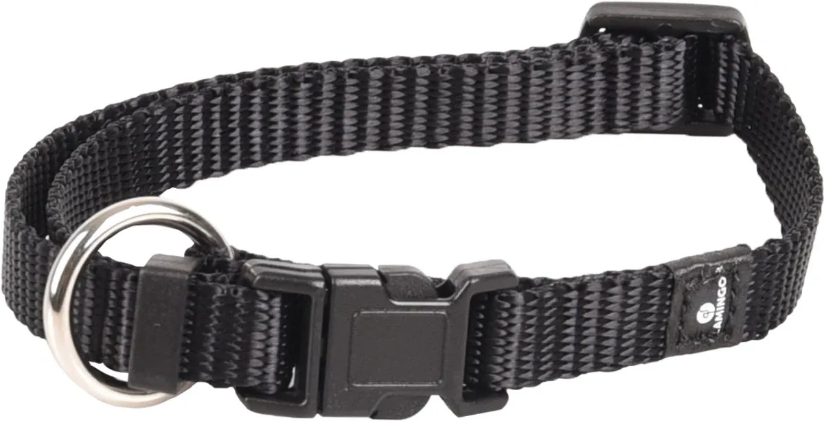 Flamingo Ziggi Halsband - Zwart XS 20-35cm