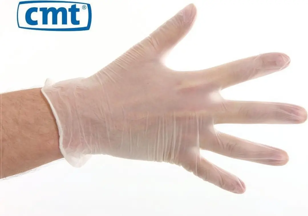 CMT Werkhandschoenen  soft vinyl naturel  handschoenen
