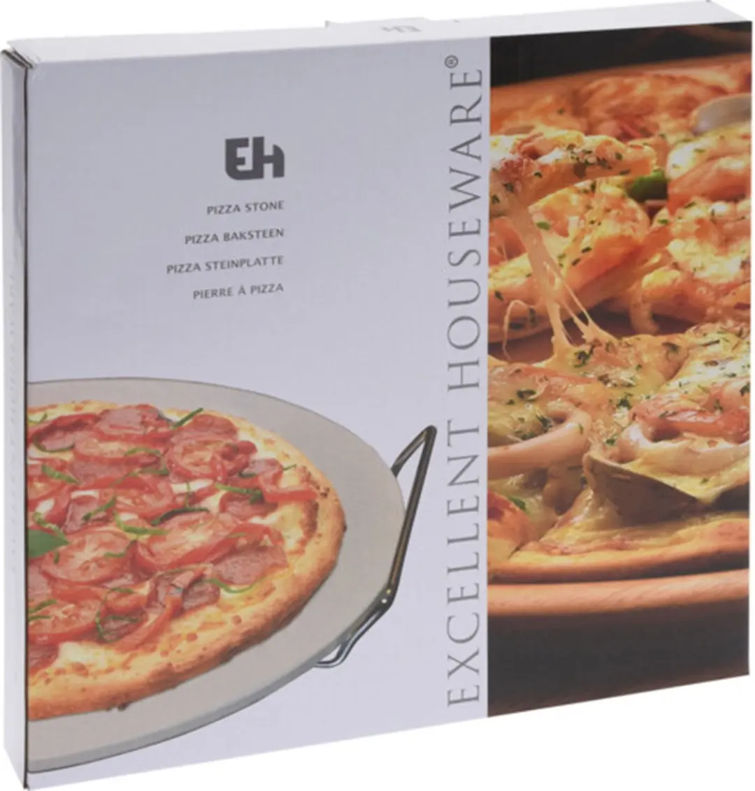 Excellent Houseware Pizzasteen 33cm Beige - afbeelding 3 van 6