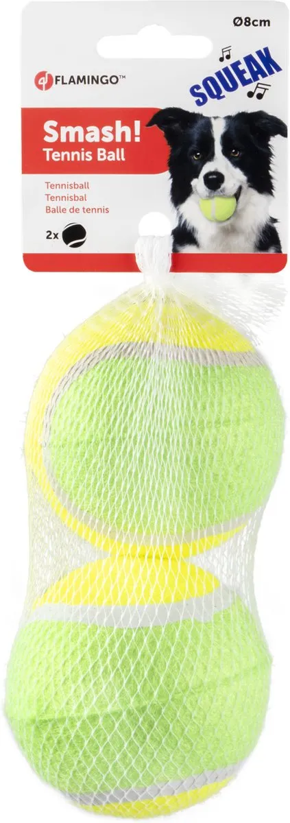 Flamingo Smash Tennisbal 2 Stuks - 8cm - Meerkleurig - afbeelding 3 van 3