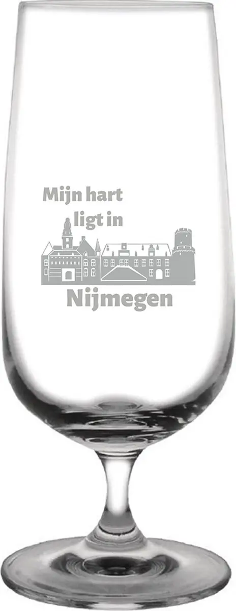 Gegraveerde bierglas op voet 41cl Nijmegen