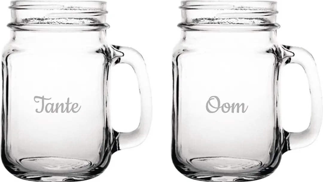Gegraveerde Drinkglas 45cl Tante & Oom