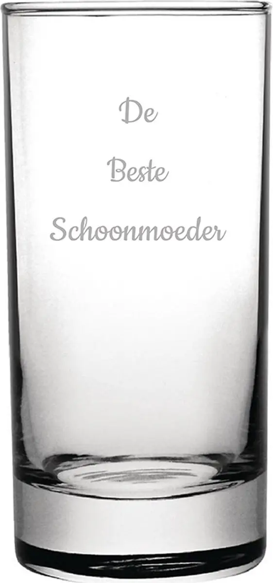 Gegraveerde longdrinkglas 28,5cl De Beste Schoonmoeder