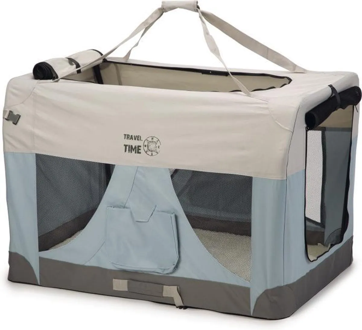Beeztees Travel Time Hondenbench Nylon 102x69x69cm - Lichtblauw