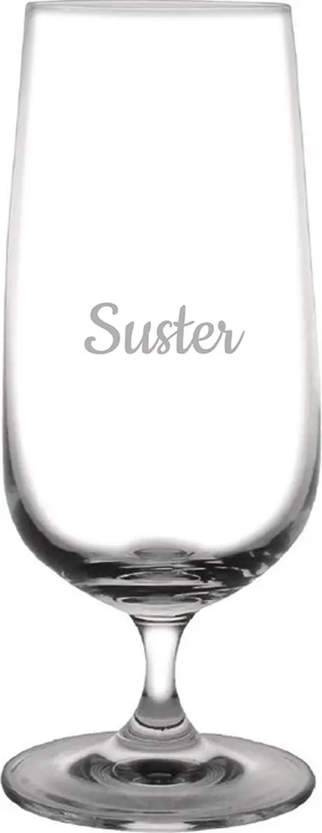 Gegraveerde bierglas op voet 41cl Suster