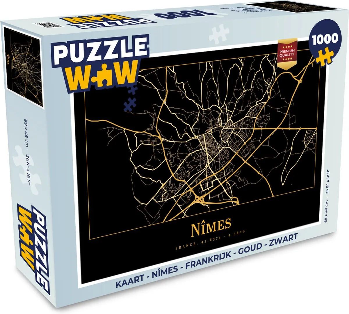 PuzzleWow Nîmes Legpuzzel 1000 Stuks - Multicolor