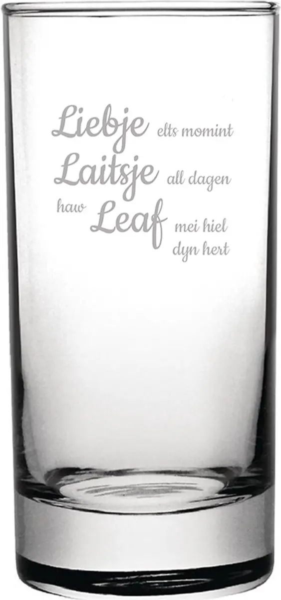 Longdrinkglas gegraveerd