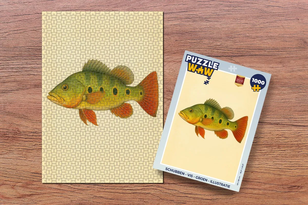 PuzzleWow Vis Legpuzzel 1000 Stuks - Groen
