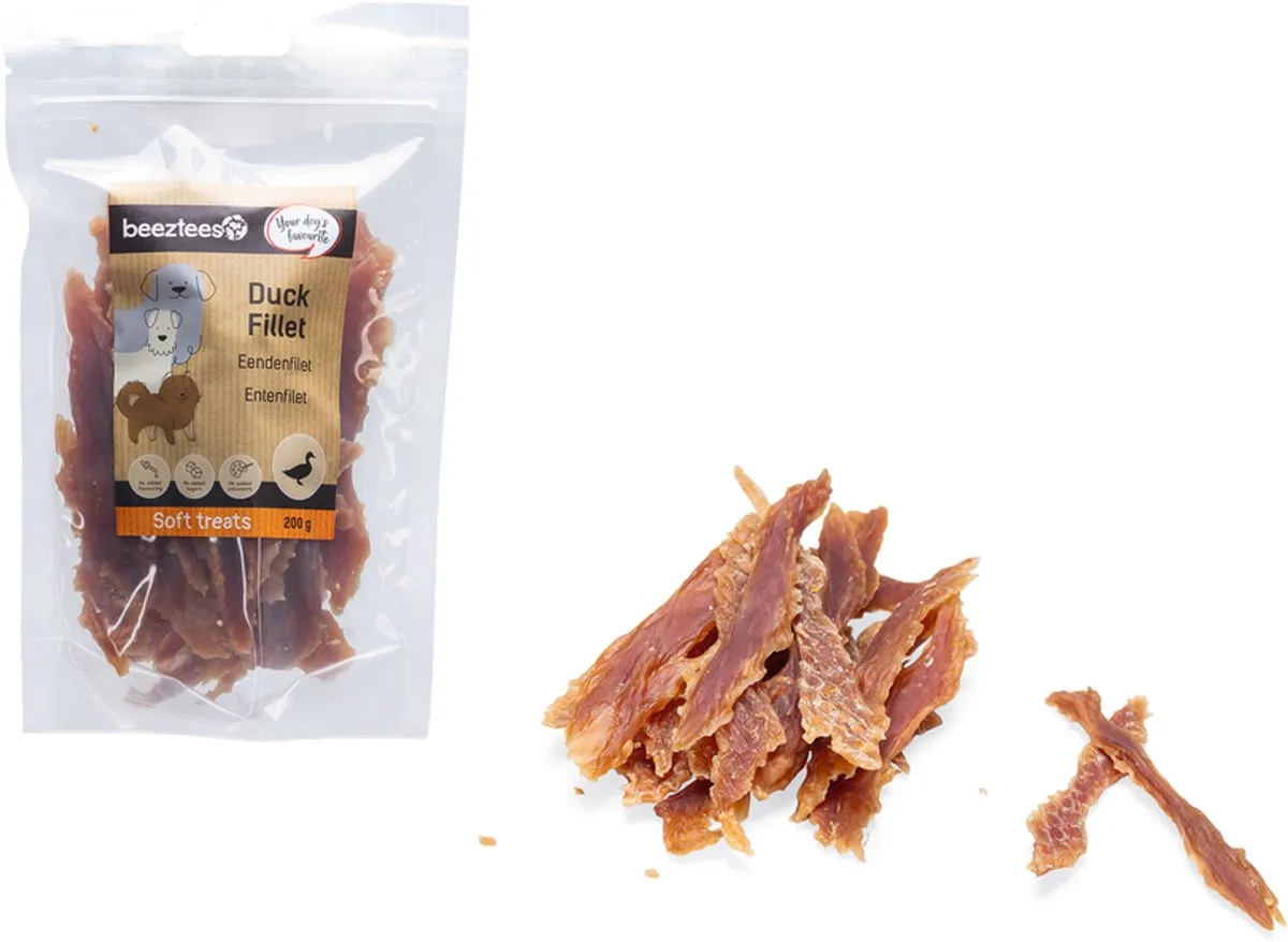 Beeztees Tasty Treats Eendenfilet Hondenkoekjes 200g
