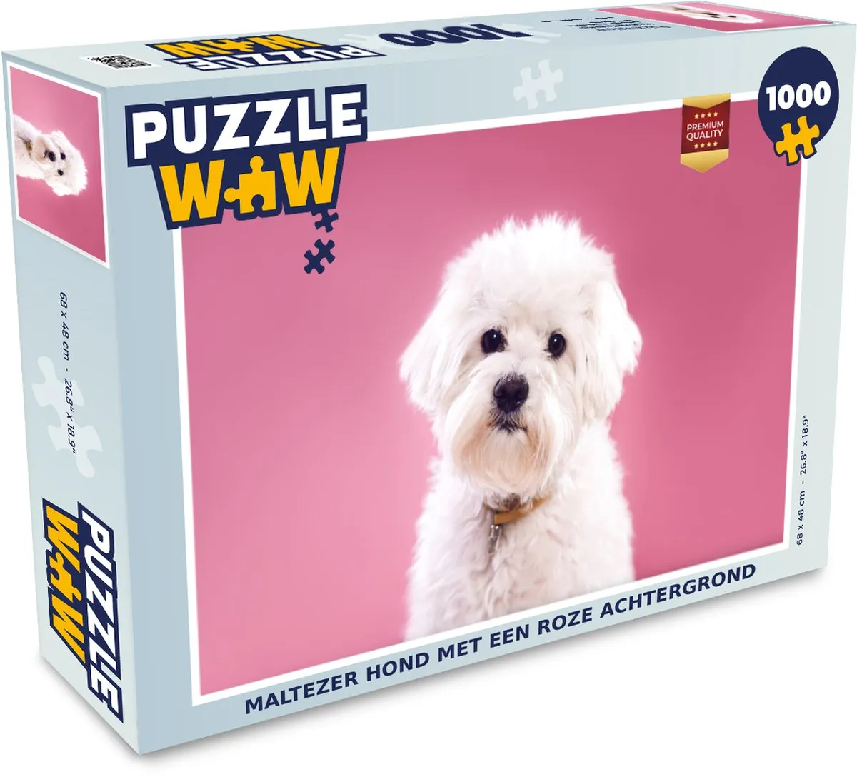 PuzzleWow Maltezer Hond Legpuzzel 1000 Stuks