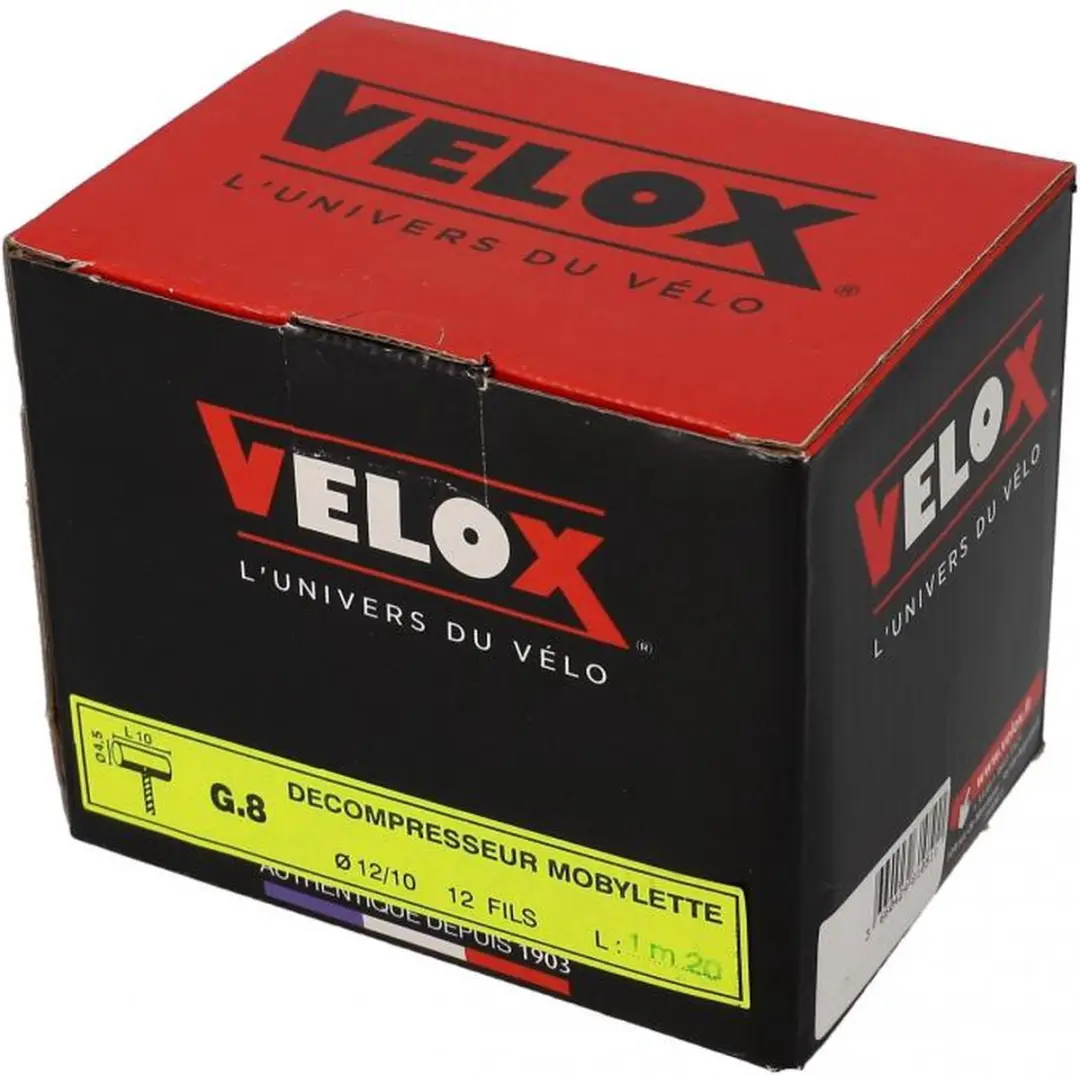 Boite de 25 câble 1.2m Tête Ø4.5x10 décompresseur VELOX pour mobylette MBK 5