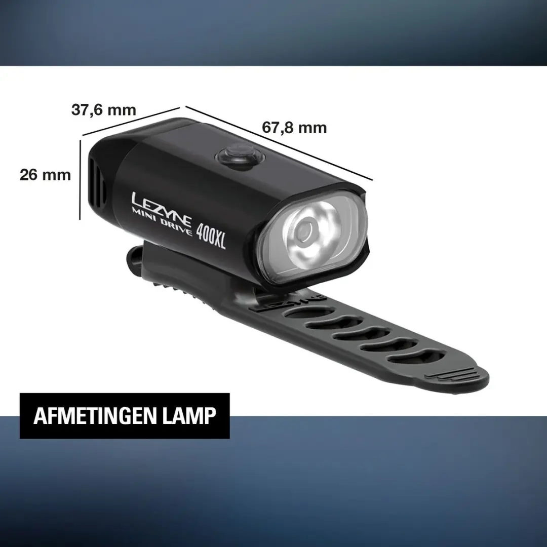 Lezyne Mini Drive 400XL Fietslamp - afbeelding 5 van 6