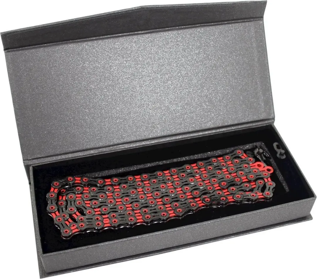 KMC X-10 SL DLC 10-speed Fietsketting - Rood - afbeelding 4 van 6