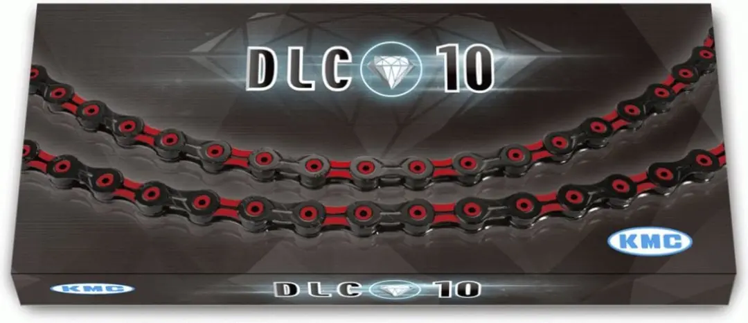 KMC X-10 SL DLC 10-speed Fietsketting - Rood - afbeelding 5 van 6