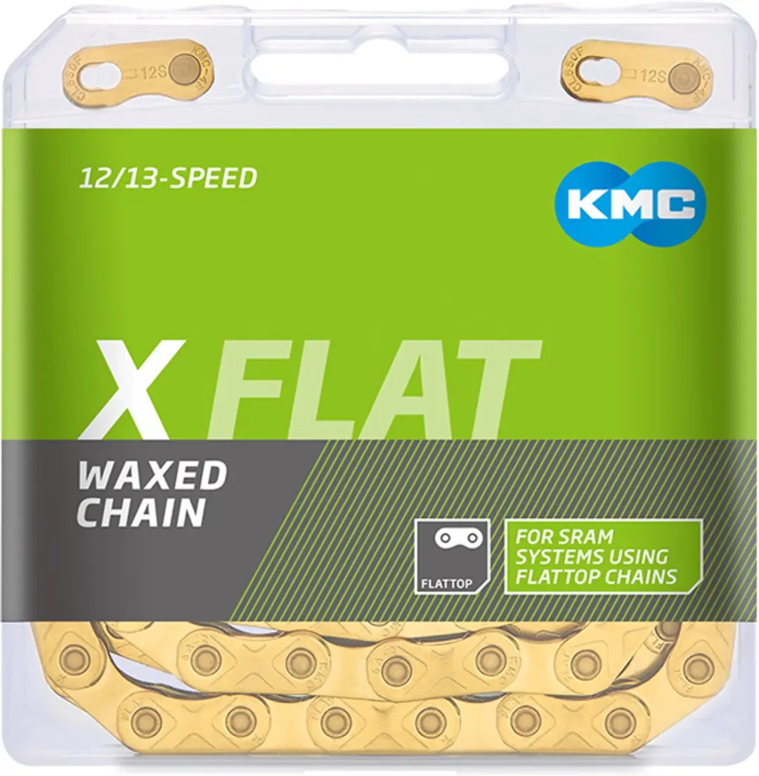 KMC X Flat TiN Gold 12-speed ketting 126 schakels - afbeelding 3 van 6
