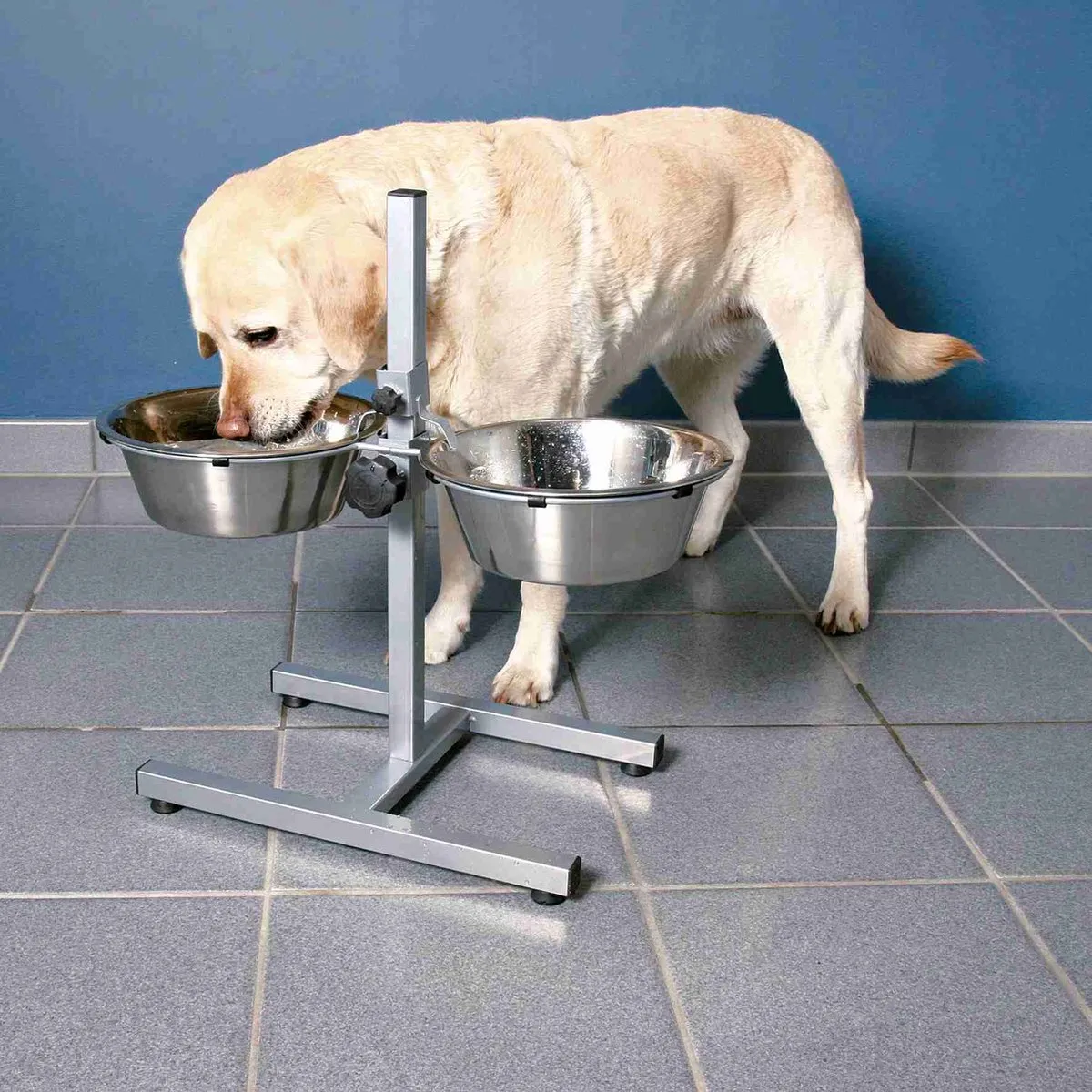 Trixie Voerstandaard 2,8L - Ø24cm - Zilver - afbeelding 6 van 6