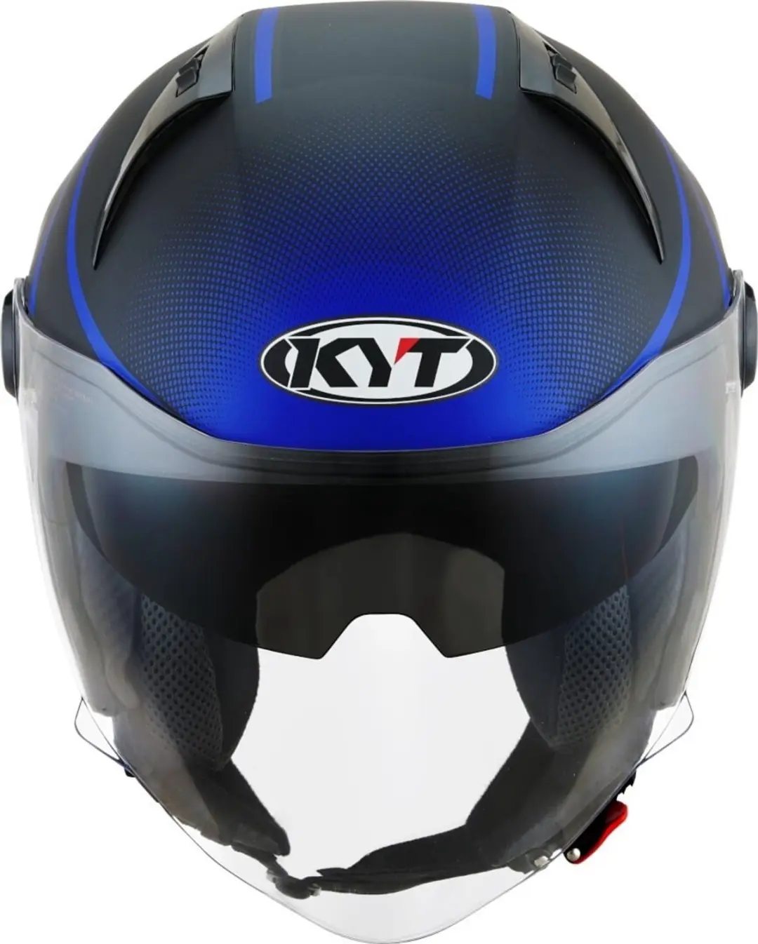 KYT D-City Colorful Jethelm - Zwart/Blauw L - afbeelding 2 van 6