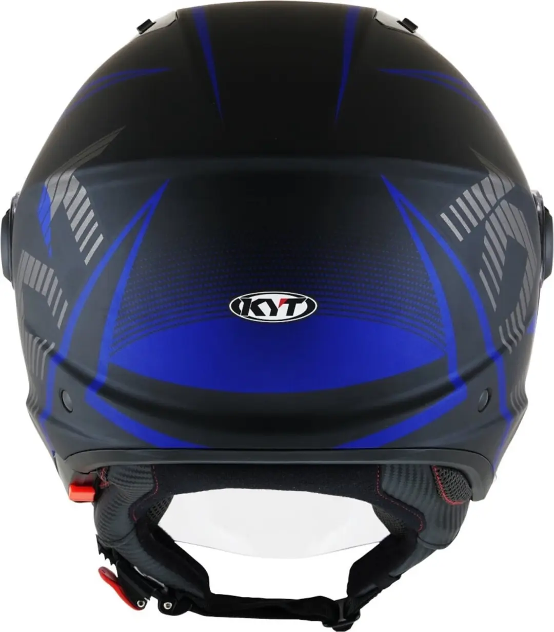 KYT D-City Colorful Jethelm - Zwart/Blauw L - afbeelding 4 van 6