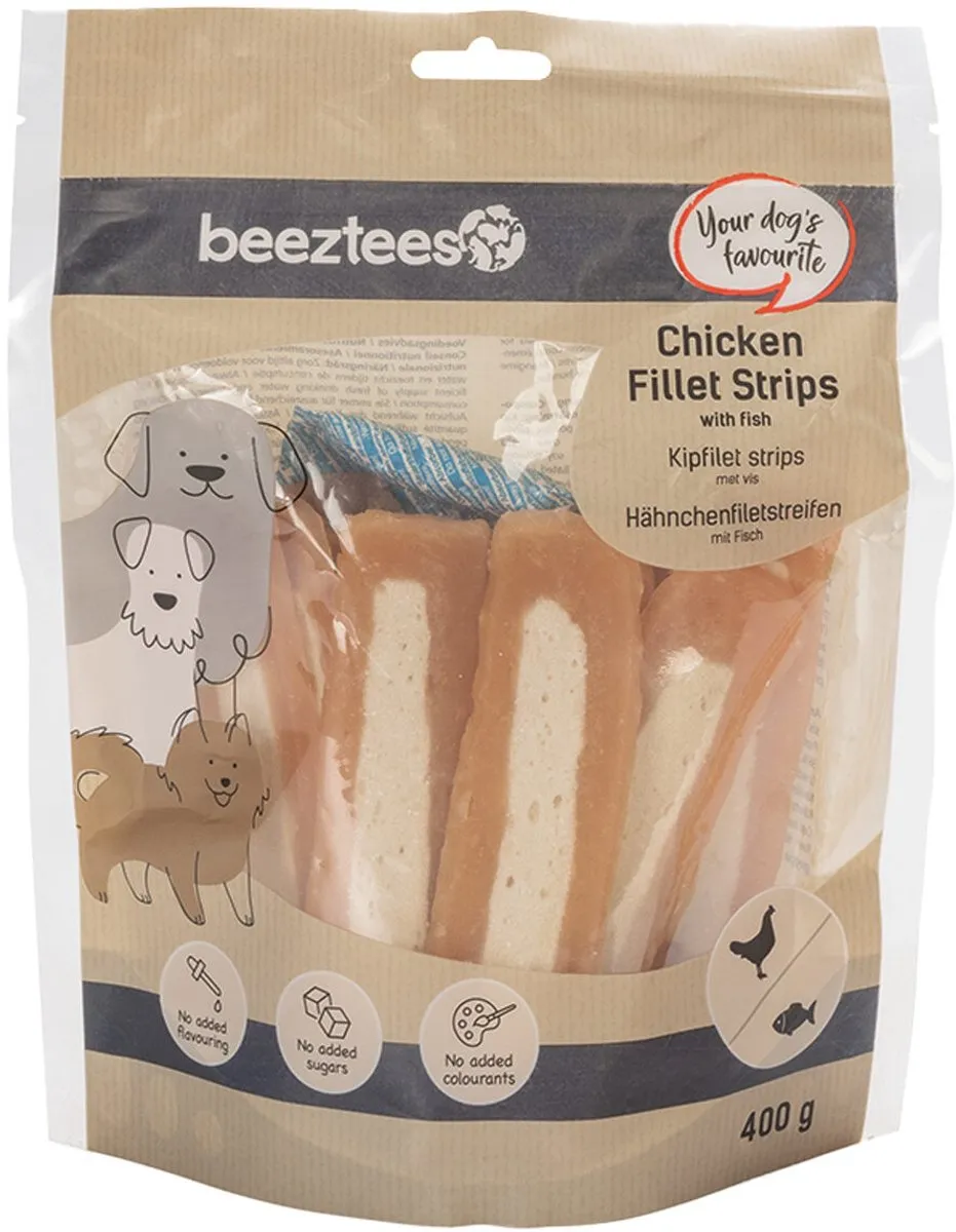 Beeztees Kipfilet Strips met Vis Hondensnack 900g - afbeelding 6 van 6