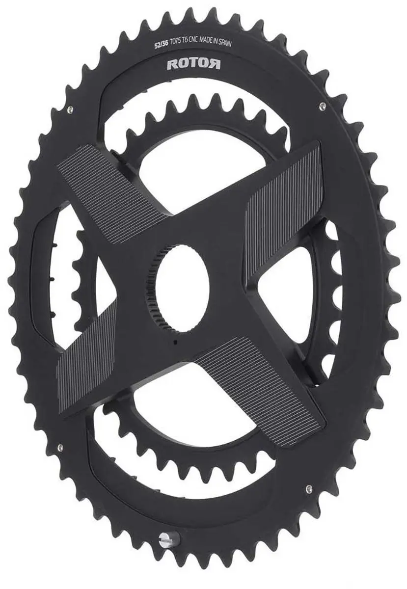 Rotor Aldhu Direct-Mount Dubbel Kettingblad 53/39T - Zwart - afbeelding 3 van 6