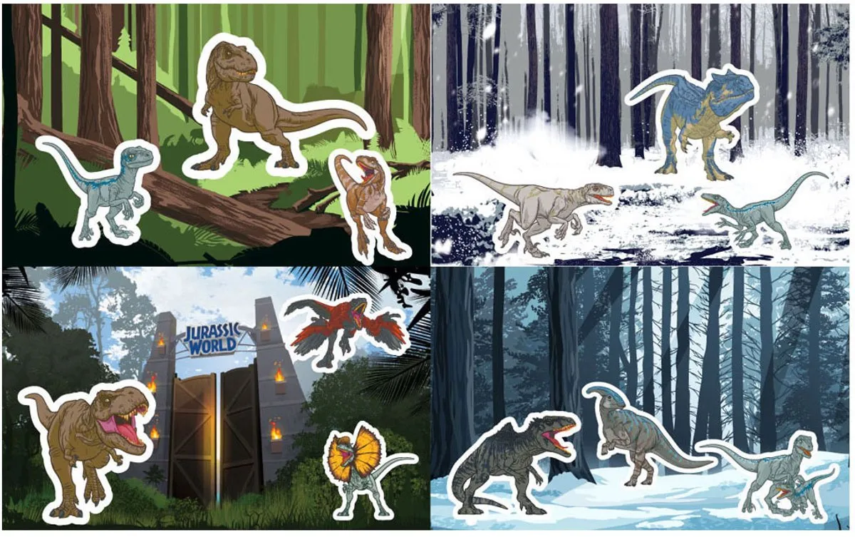 Jurassic World Stickerset - Multicolor