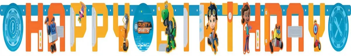 Nickelodeon Rusty Rivets Verjaardagsslinger 200cm