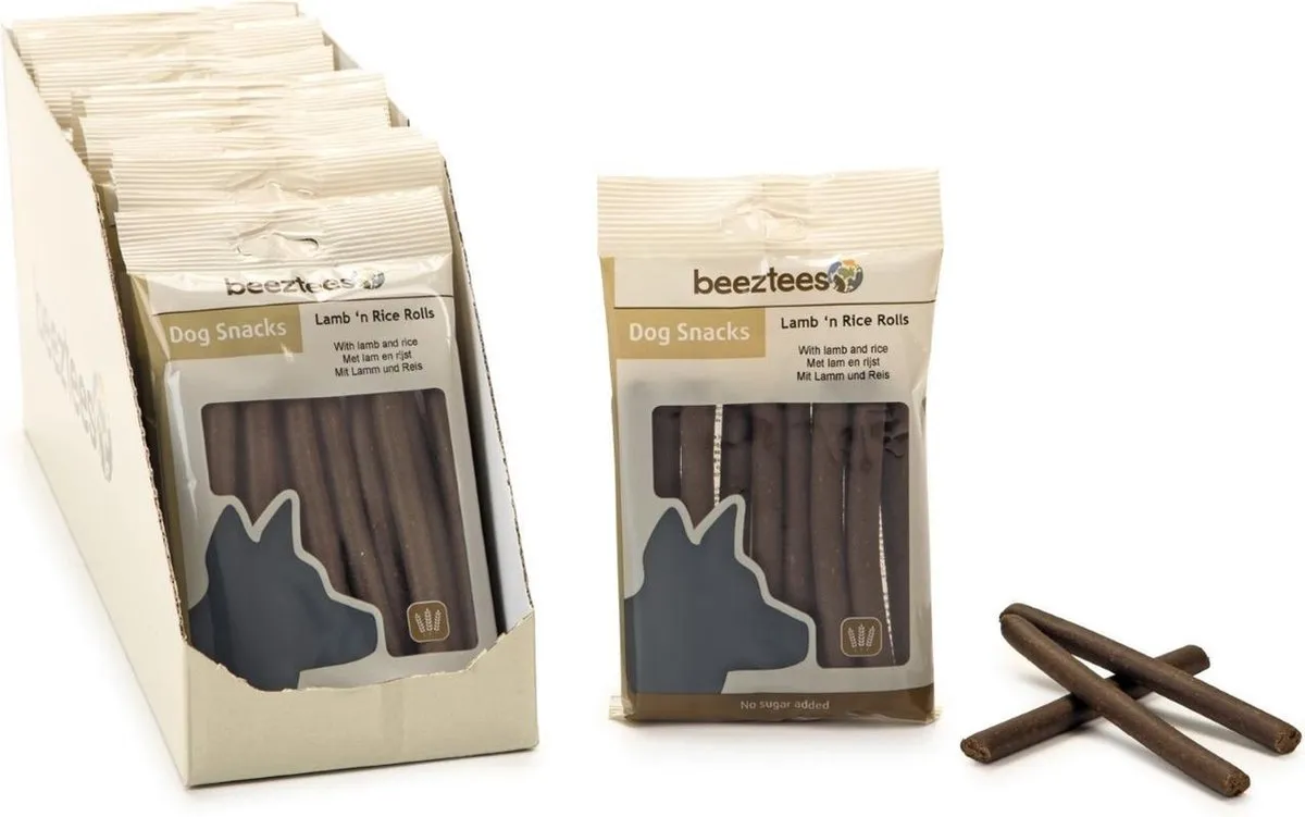 Beeztees Lam & Rijst Rolls Hondensnack 150g