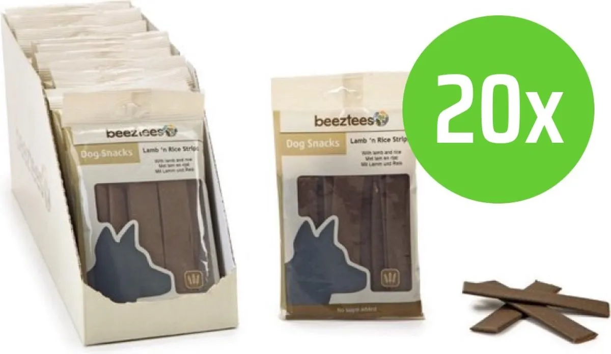 Beeztees Lam & Rijst Strips 150g