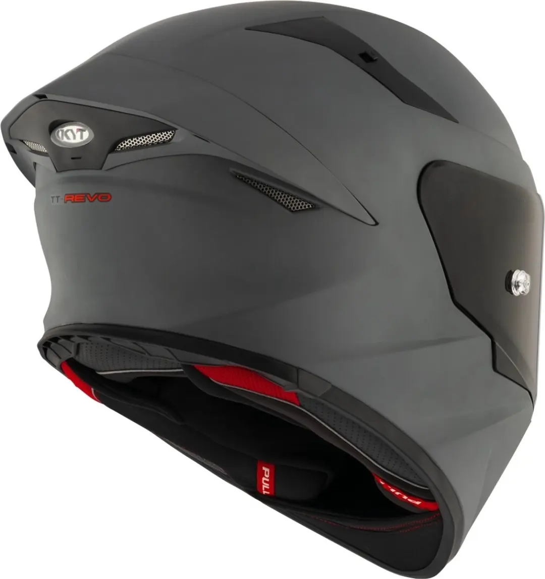 KYT TT-Revo Plain Mat Grijs Integraalhelm - afbeelding 4 van 6
