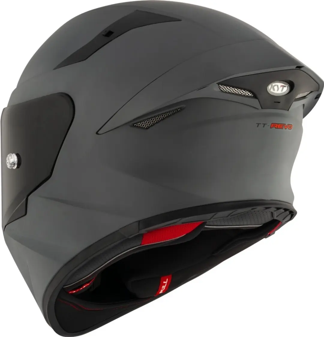 KYT TT-Revo Plain Mat Grijs Integraalhelm - afbeelding 2 van 6