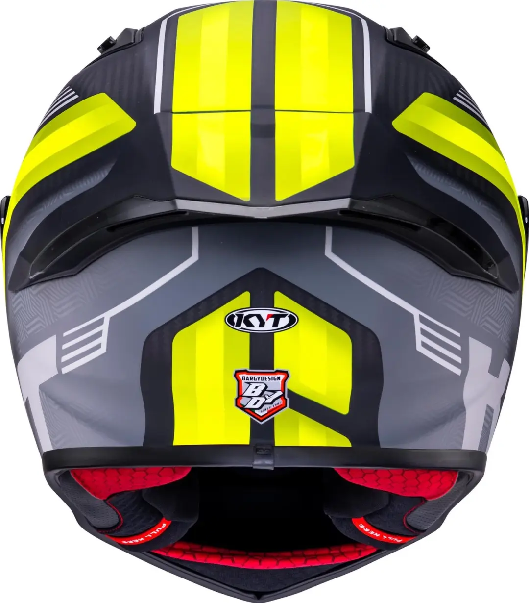 KYT R1R Carbon Accelerator Helm - L - Koolstof/Geel - afbeelding 4 van 6