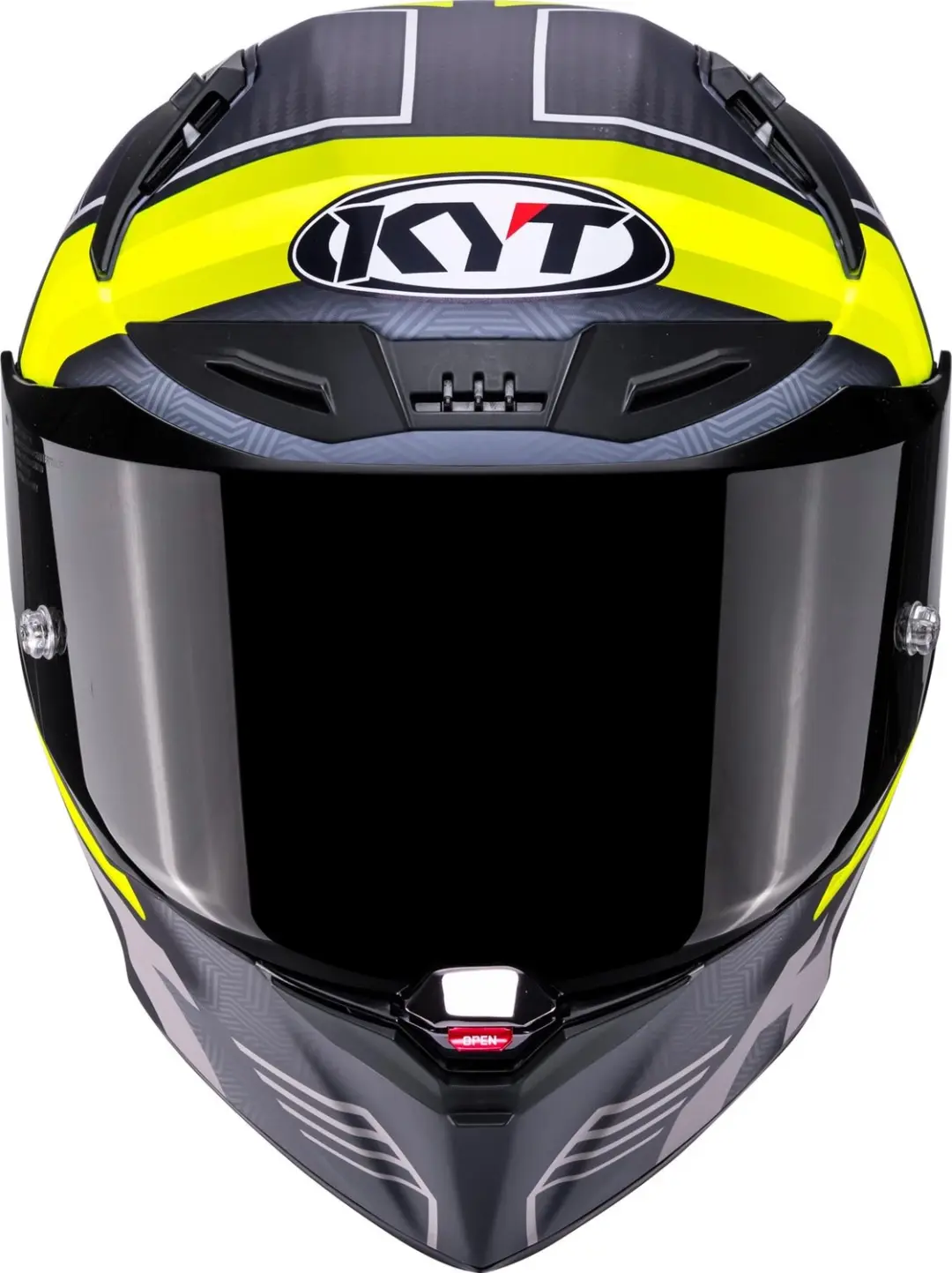 KYT R1R Carbon Accelerator Helm - L - Koolstof/Geel - afbeelding 3 van 6