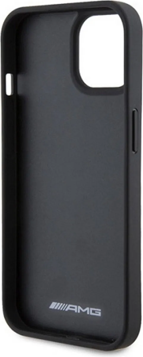 Mercedes-Benz AMG Leather Back Case - iPhone 15 Plus - Zwart