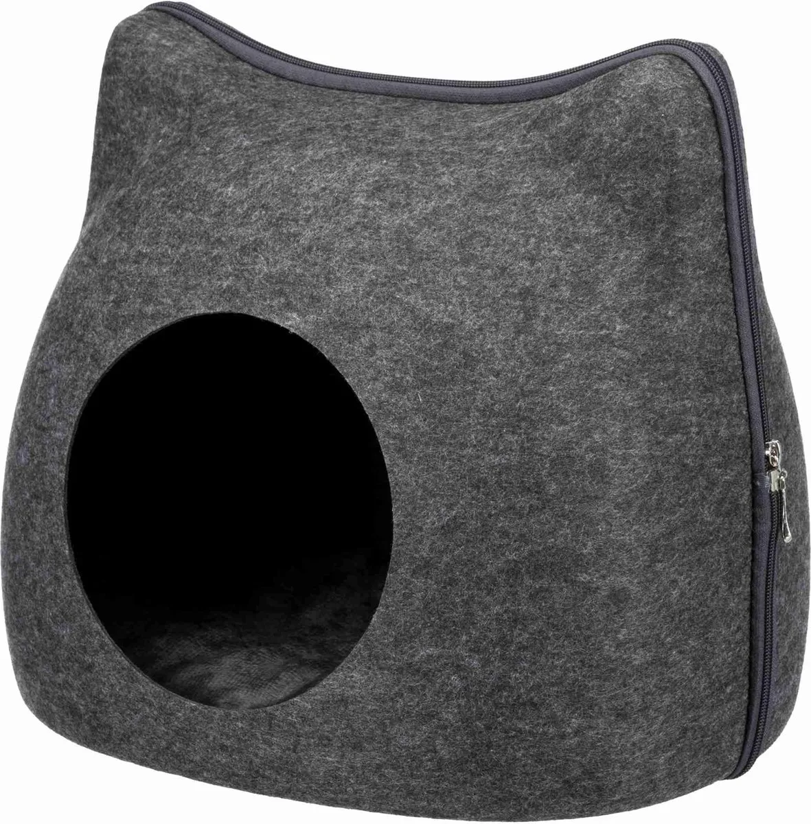 Trixie Relax Iglo Kattenmand - Vilt Grijs 38x37x35cm - afbeelding 2 van 6