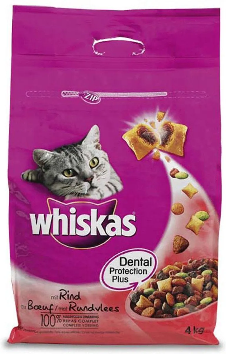 Whiskas Droogvoer Adult Rund/Wortel 4kg