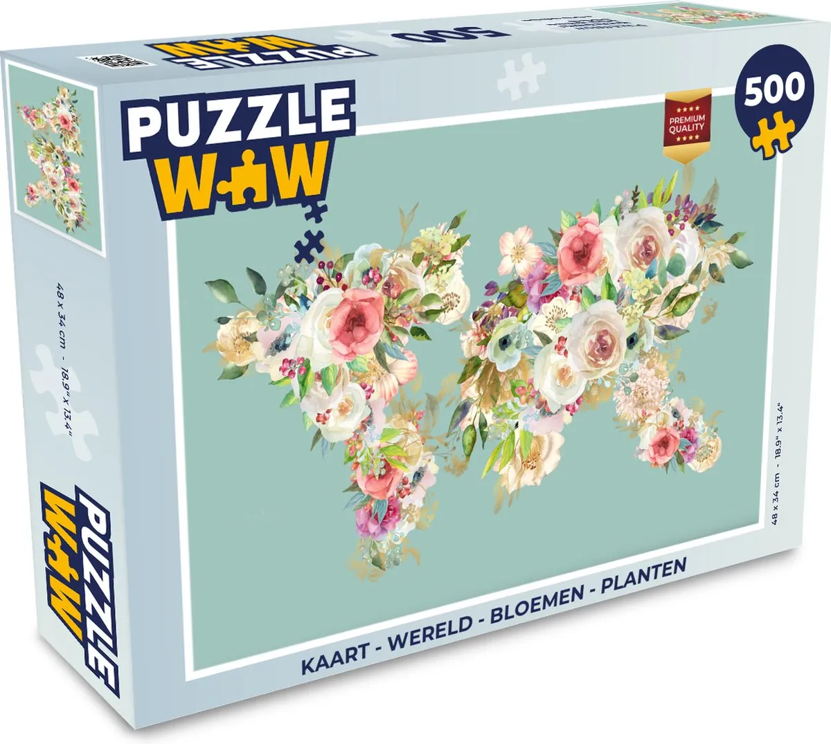 PuzzleWow Wereld Bloemen & Planten Legpuzzel 500 Stuks