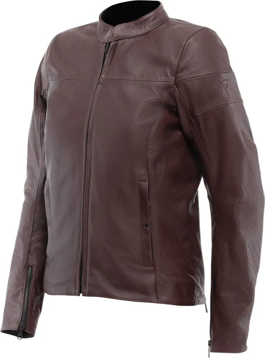 Dainese Itinere Dames Donkerrood Leren Motorjas