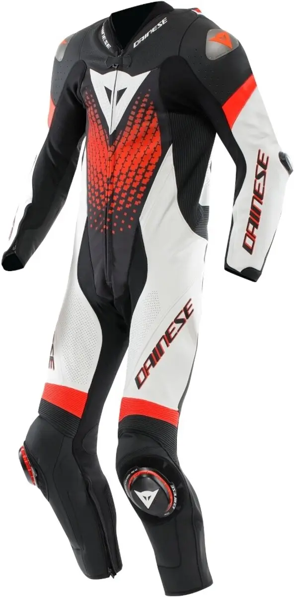 Dainese Laguna Seca 6 Zwart Wit Fluo Rood 1-Delig Motorpak