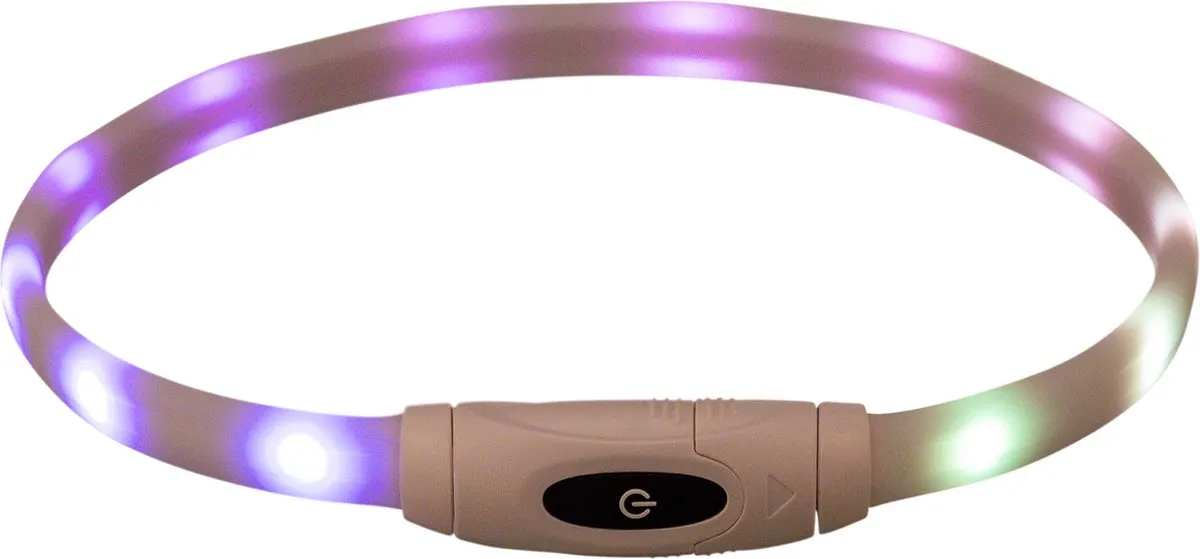 Trixie Halsband Hond USB Oplaadbaar Siliconen 65cm - Meerkleurig