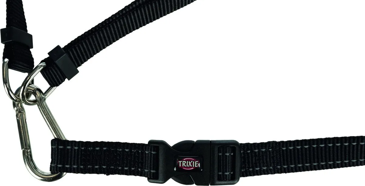 Trixie Looplijn met Heupriem Hands Free 120cm x 12cm - Zwart