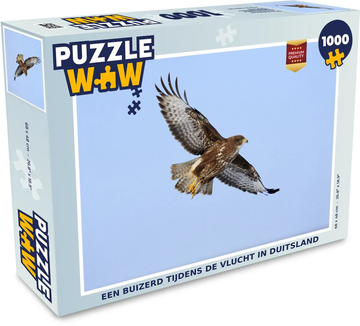 PuzzleWow Legpuzzel Een Buizerd Tijdens de Vlucht Duitsland 1000 Stuks