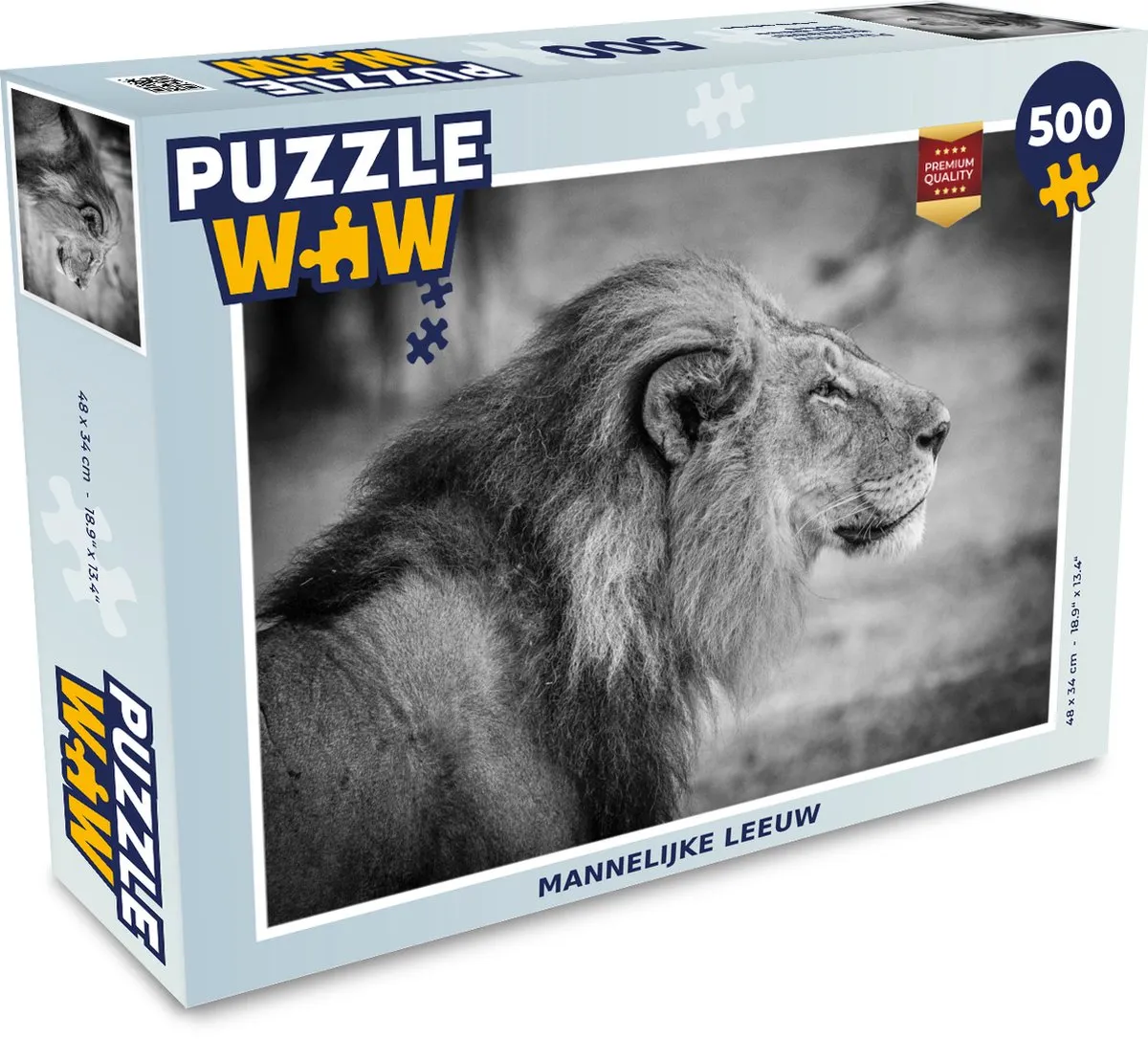 PuzzleWow Leeuw Gras Jacht Legpuzzel 500 Stuks