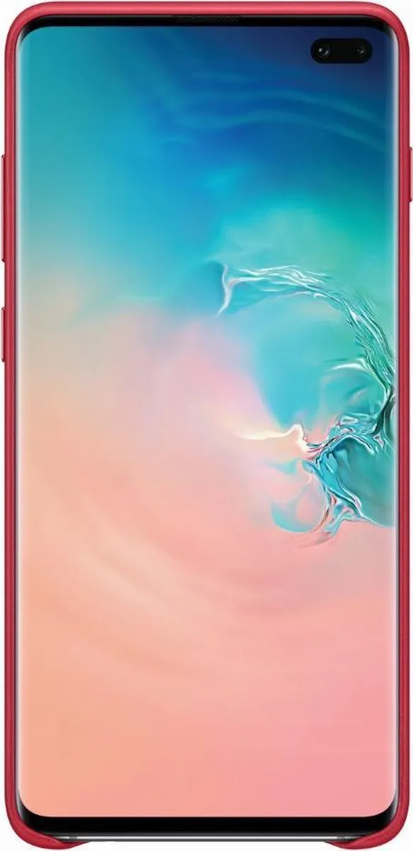 Samsung Lederen Cover S10+ - Rood - 8801643644413