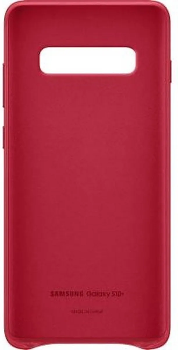 Samsung Lederen Cover S10+ - Rood - 8801643644413