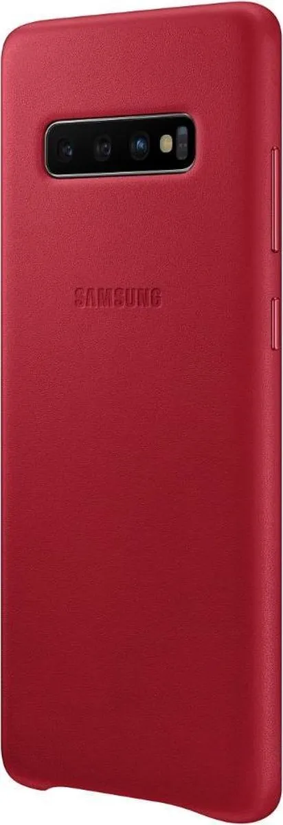 Samsung Lederen Cover S10+ - Rood - 8801643644413 - afbeelding 6 van 6