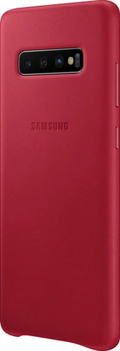Samsung Lederen Cover S10+ - Rood - 8801643644413