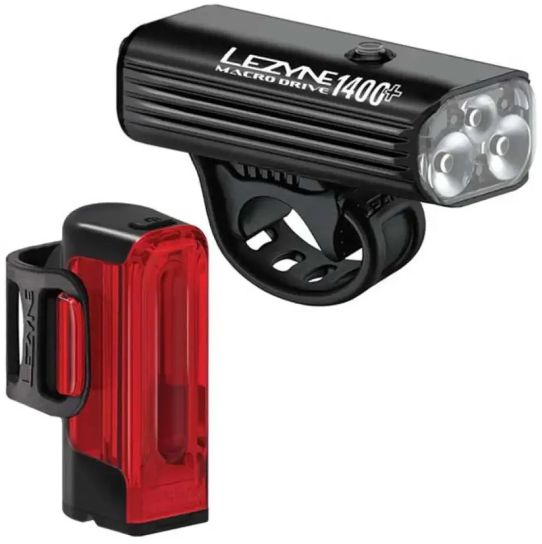 Lezyne Macro Drive 1400+ Strip Pro 400+ Lichtpaar - Zwart - afbeelding 2 van 2