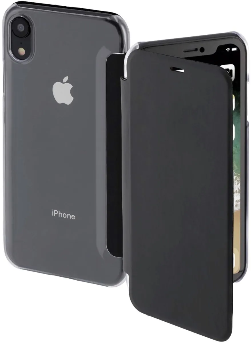 Hama Booklet Case Clear Black voor iPhone XR