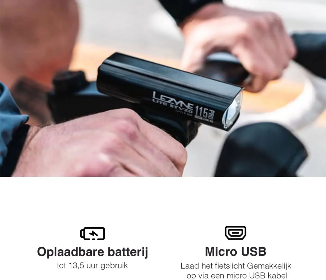 Lezyne Lite Drive StVZO Pro 115 Koplamp - afbeelding 3 van 6